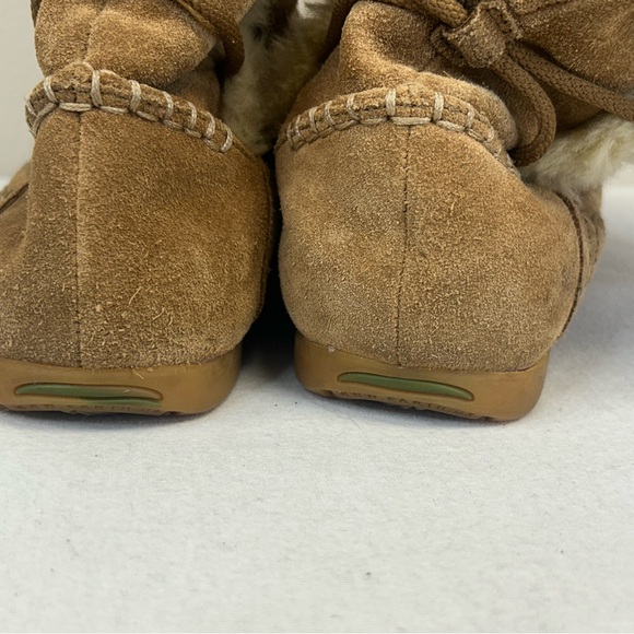 Earth Spirit Size 5 Tan Fur-Lined Winter Boots Leather Faux Fur Winter Fall Boho - Picture 7 of 10